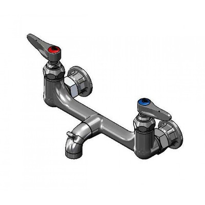 T&S Brass B-0672-RGH Service Sink Faucet 8" centers 4-5/16" from wall to center of outlet