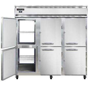 Continental Refrigerator 3R-PT-HD 78"W Three-Section Solid Door Refrigerator