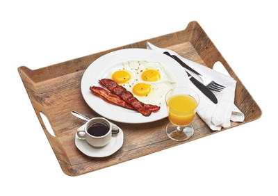 Cal-Mil 3563-47M 20"W x 2"H Rectangle Melamine Room Service Tray