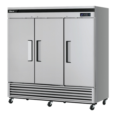 Turbo Air TSF-72SD-N 81.88" W Three-Section Solid Door Reach-In Super Deluxe Freezer - 115 Volts