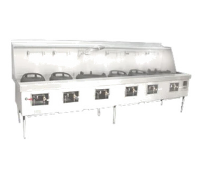 Town M-6-SS-LP 138" W Liquid Propane Wok Range