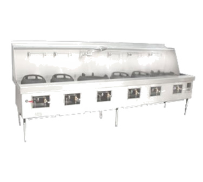Town M-6-SS-LP 138" W Liquid Propane Wok Range