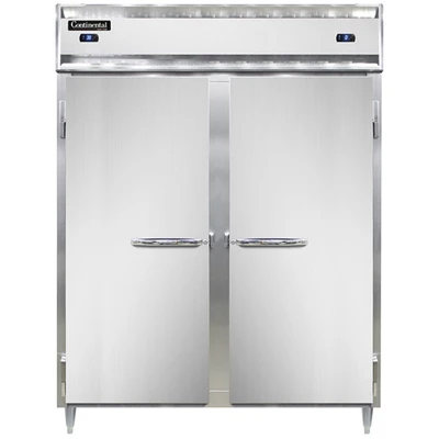 Continental Refrigerator D2RFESN 57" W Two-Section Solid Door Reach-In Designer Line Refrigerator/Freezer