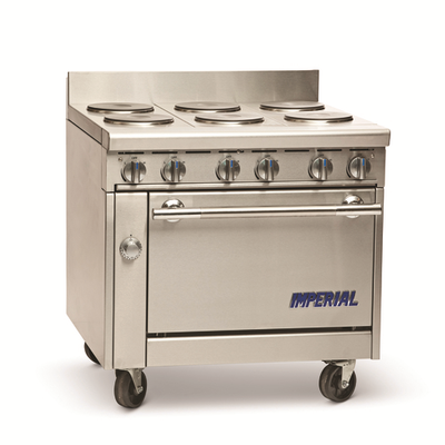 Imperial IHR-6-E-M 36" Electric Heavy Duty Range - 208 Volts