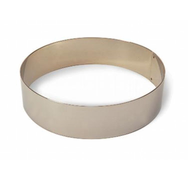 Matfer Bourgeat 371805 7.87" ID x 2.37"H Stainless Steel Round Ice Cream or Cake Ring