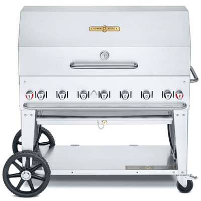 Crown Verity CV-MCB-48RDP-NG 56" Natural Gas Outdoor Charbroiler - 99,000 BTU