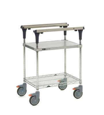 Metro MS1824-FGBR PrepMate MultiStation with Galvanized and Brite Zinc Wire Shelving 26" x 19 3/8" x 39 1/8"