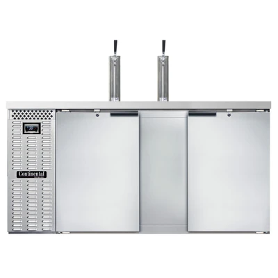 Continental Refrigerator KC69NSS 69"W Solid Door Keg Cooler