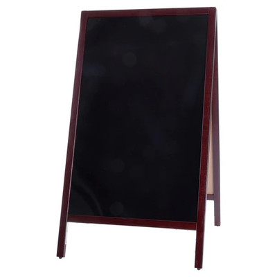 Winco MBAF-4 Sidewalk Marker Board Black Wood 2"W - 1 Set (1 Set)