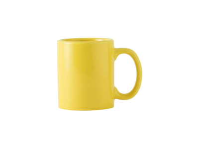 Tuxton BSM-1202 3-1/4" 12 Oz. Ceramic Saffron Mug (2 Dozen Per Case)