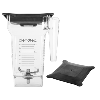 Blendtec 40-712-02 FourSide 75 Oz. Copolyester Jar - Clear Black Lid