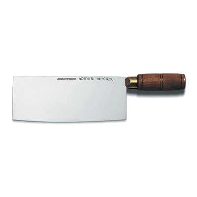 Dexter 8051 8" Traditional Chinese Chef's or Cook Knife with Walnut Handle