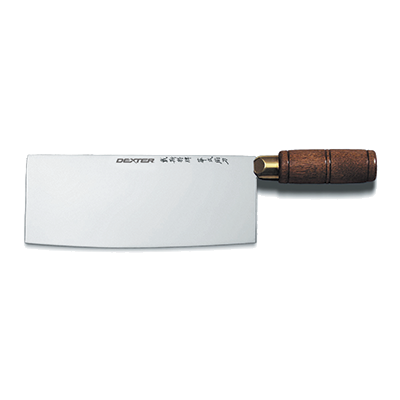 Dexter 8051 8" Traditional Chinese Chef's or Cook Knife with Walnut Handle
