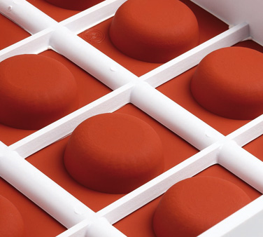 Matfer Bourgeat 339017 Fruit Jelly Mold Palet Round 1.31" Dia. x 0.69" H 24 Cavities Silicone