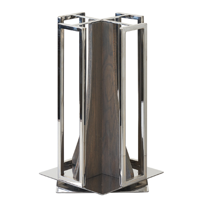 Cal-Mil 3803-83 Ash Gray Oak Wood 10"W x 10"D x 18-1/4"H Ashwood Cup & Lid Organizer