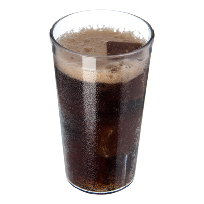 Carlisle 521207 12 Oz. Clear SAN Plastic Textured Exterior Stackable Tumbler