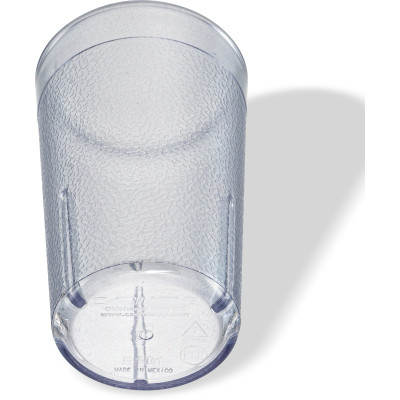 Carlisle 521207 12 Oz. Clear SAN Plastic Textured Exterior Stackable Tumbler