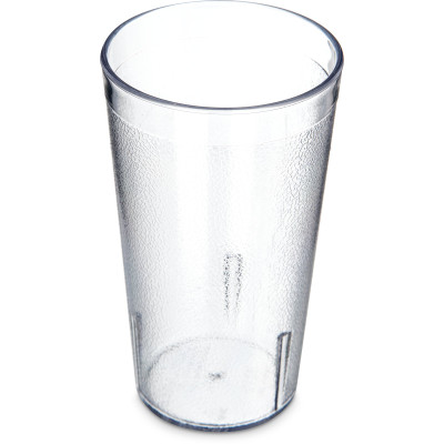 Carlisle 521207 12 Oz. Clear SAN Plastic Textured Exterior Stackable Tumbler