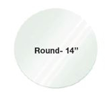 Eastern Tabletop 0814G 14" Round Clear Glass Riser Shelf