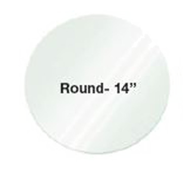 Eastern Tabletop 0814G 14" Round Clear Glass Riser Shelf
