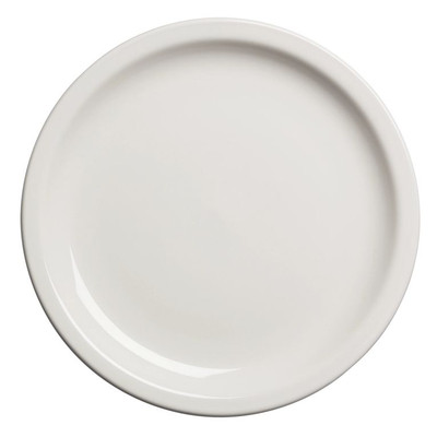 Cambro MDSPLT9148 9" Dia Ceramic White Round Camwear Plate (24 Each Per Case)