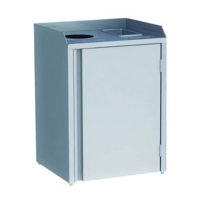 Lakeside 3320 30 Gal. Stainless Steel Top Access 2 Streams Waste Station