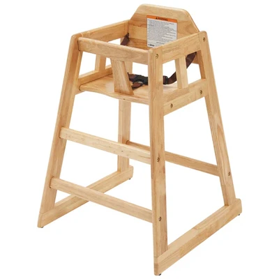 Winco CHH-101A 20"H Natural Wooden High Chair (Ships Assembled)