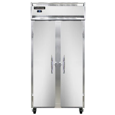Continental Refrigerator 2FSES-SA 36.25" W Two-Section Solid Door Reach-In Slim Line Freezer - 115 Volts
