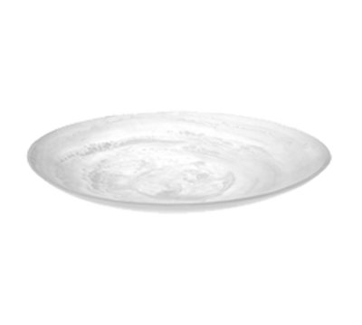 American Metalcraft WSP15 15.63&quot; 74.5 Oz. Resin White Round Translucence Platter