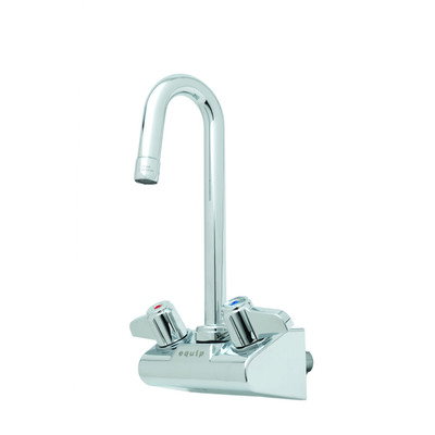 T&amp;S 5F-4WLX03 Equip 4" Wall Mount Faucet with 3" Swivel Gooseneck Nozzle
