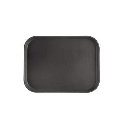 CAC China FGTD-1216BK 16" L x 12" W Fiberglass Black Rectangle Tray