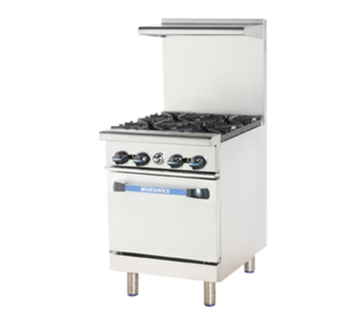 Turbo Air TAR-4-NG 24" Natural Gas Radiance Restaurant Range - 163,000 BTU