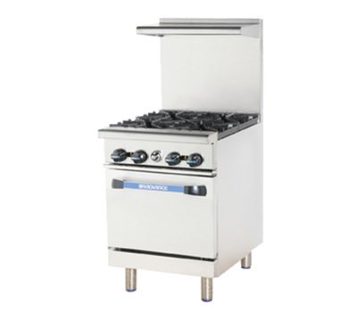 Turbo Air TAR-4-NG 24" Natural Gas Radiance Restaurant Range - 163,000 BTU