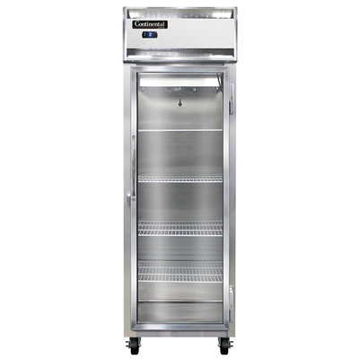 Continental Refrigerator 1FSNSSGD 26" W One-Section Glass Door Freezer - 115 Volts