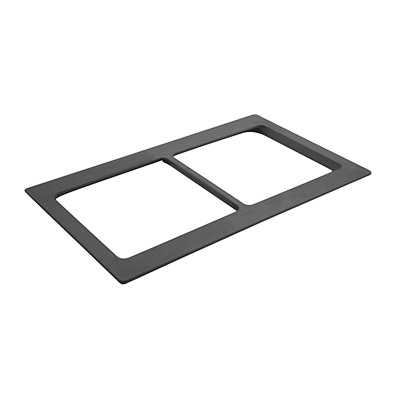 Bon Chef 52148BLK 12.75" Black Aluminum E Z Fit Custom Cut Tile