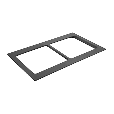 Bon Chef 52148BLK 12.75" Black Aluminum E Z Fit Custom Cut Tile