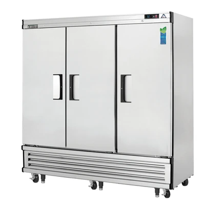 Everest Refrigeration EBR3 74.75" W Three-Section Reach In Refrigerator
