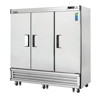 Everest Refrigeration EBR3 74.75" W Three-Section Reach In Refrigerator