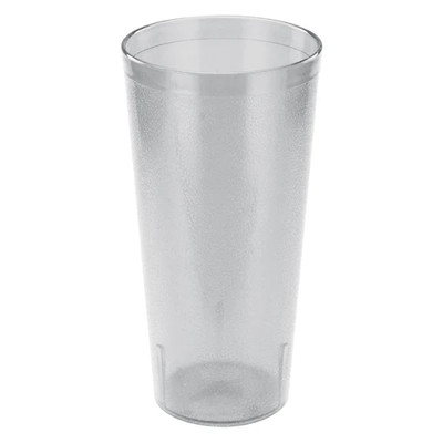 Winco PTP-20C 20 Oz. Clear Plastic Pebbled Tumbler
