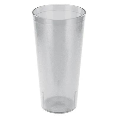 Winco PTP-20C 20 Oz. Clear Plastic Pebbled Tumbler (Contains 1 Dozen)