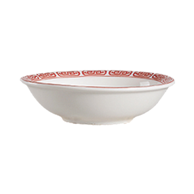 CAC China 105-44 3.75" Dia. Bone White Porcelain Round Red Gate Sauce Dish (15 Dozen Per Case)