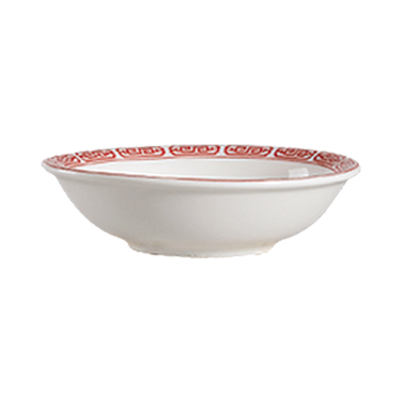 CAC China 105-44 3.75" Dia. Bone White Porcelain Round Red Gate Sauce Dish (15 Dozen Per Case)