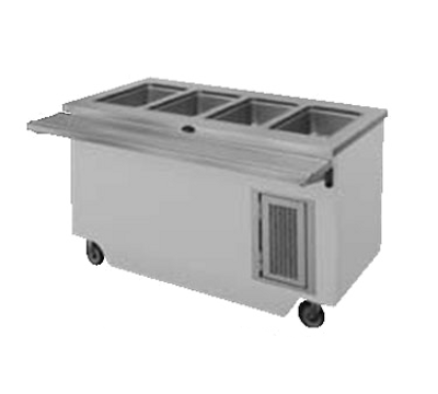 Randell RANFG HTD-6S-E Stainless Steel 6 Pan Serving Counter Hot Food Electric Open Storage Base