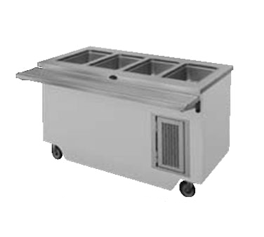 Randell RANFG HTD-6S-E Stainless Steel 6 Pan Serving Counter Hot Food Electric Open Storage Base