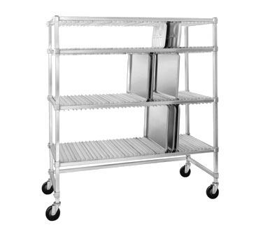 Channel ATDR-4 63" W x 60" H x 30" D 3 Tiers Aluminum Tray Drying Rack