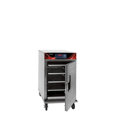 Cres Cor 1000HHSSSPLITDX 22.63" W Stainless Steel Solid One Compartment Mobile Heated Cabinet - 120 Volts