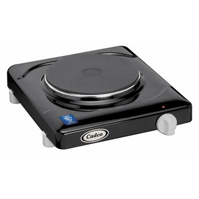 Cadco KR-1 11.5&quot; Electric Cast Iron Single Burner Hotplate - 120v, 1500 Watts