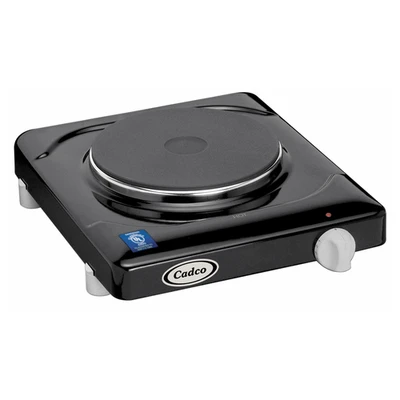 Cadco KR-1 11.5" Electric Cast Iron Single Burner Hotplate - 120v, 1500 Watts