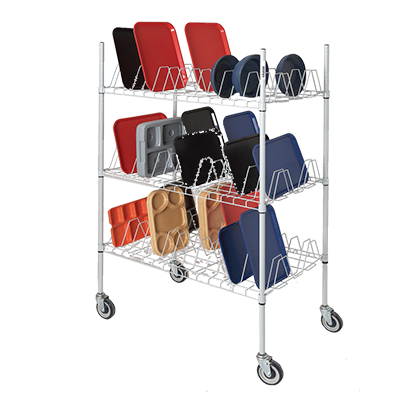 Channel W3TD-1 44" W x 70.5" H x 25.5" D 3 Tiers Aluminum Tray Drying Rack