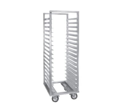 Cres Cor 2071811D 11 Pans Aluminum End Load Open Frame Design Angle-Type Uprights Roll-In Refrigerator Rack with Perimeter Bumper and Enclosed Base